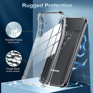 Transparent Silicone Shockproof Case For Samsung Galaxy S25 S24 S23 FE Plus Ultra A55 A35 A25 A15 A54 A34 A24 A14 Clear Shell