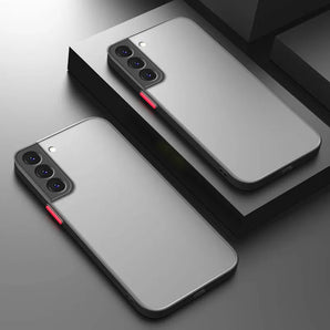 Shockproof Matte Case For Samsung Galaxy S20 S21 FE S22 S23 S24 Plus S10 Plus Note 9 10 20 Ultra Armor Bumper Cover