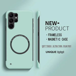 Ultra Thin Hard PC Magnetic Frameless Phone Case For Samsung Galaxy S25 S24 S23 S22 S21 S20 FE Plus Ultra PC Matte Protect Cover