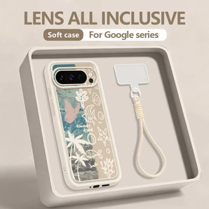 Ocean Shark Patterned TPU Phone Case For Google Pixel 10 9 Pro XL 10 9 8 Pro Pixel 8A 7A 8 7 Pro 9A Soft Silicone Lanyard Cover