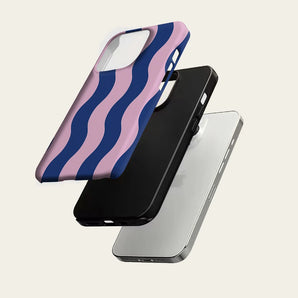 Blush & Blue Wave Phone Case for IPhone 17 16 15 14 13 Pro Max Plus for Magnetic Single Double-layer Tough Case