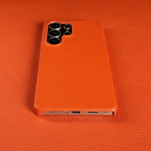 Premium Lychee Genuine Leather Case For Samsung Galaxy S26 Ultra S25 FE S24 Plus S23 S22 S21 Phone Back Cover Case Coque Funda