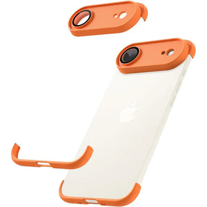 Orange Camera Lens Protector Frameless Corner Case for IPhone 17 Air 14 13 12 15 16 Pro Max Plus 17Air 17Pro IPones Bumper Cover