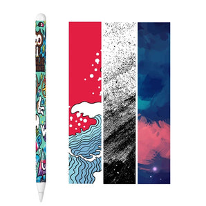 3D Colorful Cute Pattern Matte Skin Film Wrap Skin Phone Sticker For Apple Pencil Pro Ultra Thin Full Body Ink Style Warp Film