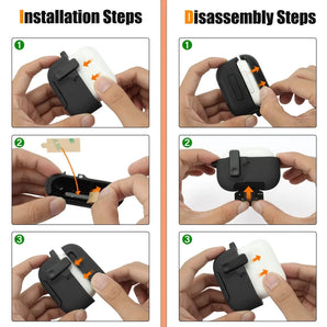For Airpods 3 Pro 3 Case with Keychain Lanyard Anti Loss Headphone Cover Sand Stone Switch Case for Men Air Pods Pro 3 Case Capa