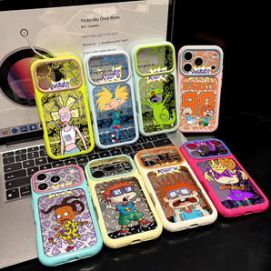 Shockproof Ultra Slim Candy Color Clear Cartoon Funny R-rugrats Phone Case for iPhone 17 Pro Max 14 Plus 16 15 13 11 12 Cover