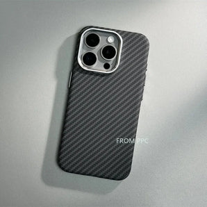 Carbon For MagSafe Phone Case Cover for iPhone 16 Pro Max 15 14 13 Wireless Charge Magnetic Shell Alloy Camera Ring Armor Coque