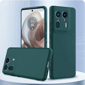 Noble Fashion Solid Colour Shockproof Protective Liquid Silicone Phone Case For Motorola Moto Edge 50 Ultra
