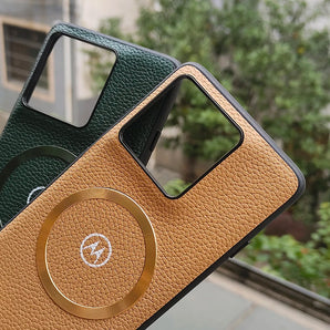 Litchi Texture Leather Magnetic Case For Motorola Edge 40 Neo 50 60 Pro 60S Fusion G35 G56 G86 For Magsafe Wireless Charge Cover
