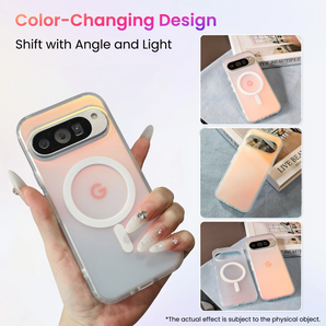 For Magsafe Translucent Matte Magnetic Case For Google Pixel 11ProXL 9ProXL 10Pro 10A 9A Wireless Charge Change Color Slim Cover