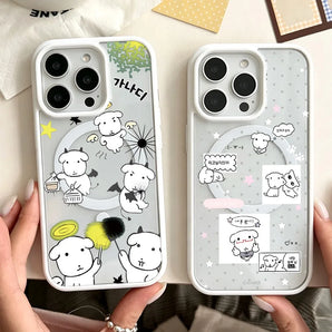 Cute Ganadis Phone Cases for iPhone 18 17 17e 16e 16 15 14 13 12 11 Air Pro Max Plus Clear Magnetic Acrylic Back Cover