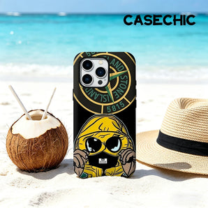 CaseChic case Matte Bumper For Magsafe Case For iPhone 17 16 15 14 Plus 13 Pro Max Shockproof Hard PC S-Stone-s I-Islands Hoodie