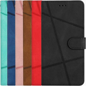 Single Color Leather Case For Samsung Galaxy S6 Edge S10E S10 S9 S8 S7 S20 FE Note 20 Ultra 10 Plus 8 9 Cash Wallet Phone Cover