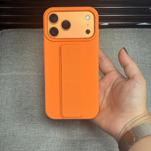 Luxury Candy Liquid Bracket Folding Case For iPhone 17 Air 16 15 14 Plus 13 12 11 Pro Max Soft Bumper Shockproof Smooth Cover