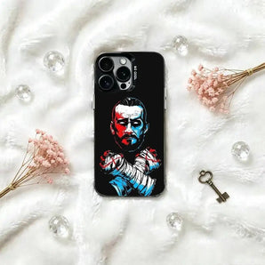 Wrestler CM P-Punk _ Phone Case For iPhone18,17,16,15,14,13,12,11 Plus,Pro Max,XS,Colored Silver Plated Inside Cover
