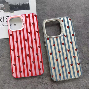 Stripe Love Heart New Phone Case For Xiaomi Mi 15T 14T 14 13 12 12T 11 Lite Poco X7 X6 F7 F6 X5 F4 F3 GT Pro Ultra 4G 5G Cover