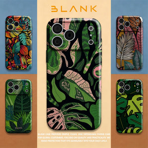 Tropical Leaf Art For iPhone 17 16 15 14 13 Pro Max Unisex advanced Durable Luxury Shockproof Phone Cover Case Blank