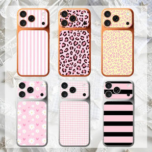 Ins Korean Cute Pink Stripe For IPhone 17 Pro Pro Max Full Body Skin Decal Max Color Rear Protective Sticker