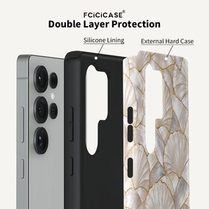 Fcicicase Texture Pattern Case For Samsung Galaxy S26 Ultra S25 S24 S23 Plus S22 S20 FE A16 A26 A36 A56 PC +TPU Protective Cover