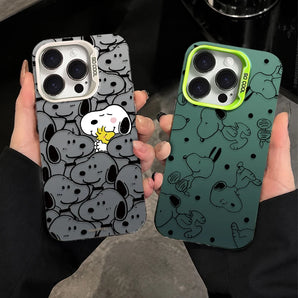 Anime Snoopy Cute Puppy Hot Hard Phone Case for iPhone 12 17 Air Pro Max 16 15 11 14 13 Pro Max XS X XR Plus 8 7 SE 2020 Cover