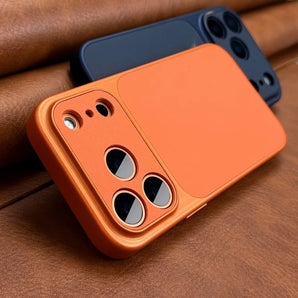 Luxurious New Orange Retro Phone Case iPhone 17 Air 16 15 14 13 17 Pro 17 Pro Max Soft-sided Hard Case