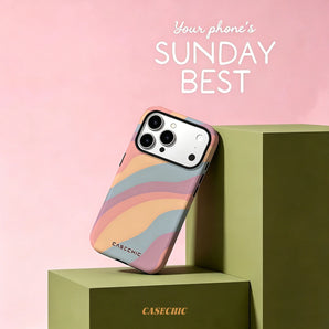 Pastel Lavender Wave For Case For iPhone 17 16 15 Pro Max TPU Anti-Scratch Outer Shell Raised Screen CaseChic