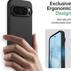Matte Silicone Ultra Thin Soft Case for Google Pixel 10 9 Pro Xl 8 8A 6 6A 7A 7 Pro Solid Black Frosted Shockproof Back Cover
