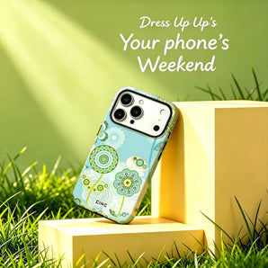 Retro Circle Floral Phone Case for iPhone 18 17 16 15 14 13 12 Pro Max Plus Air Magnetic Double-layer Back Cover