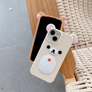 For iPhone 13, 13Pro, 13promax,3D soft silicone case for iPhone, shockproof Cover, shockproof skin shell, cute cartoon animal