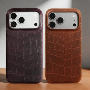 Crazy Horse Crocodile Genuine Leather Case for Iphone 17 Pro Max Air 17e 16e 16 15 14 Plus 13 12 Mini 11 Phone Back Cover Cases