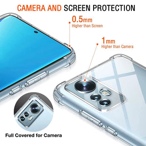 Ultrathin Airbag Phone Case for Xiaomi 12 12S 12T Pro Ultra Lite NE 5G Transparent Air Bag Original Back Cover Xiaomi12 Mi 12X