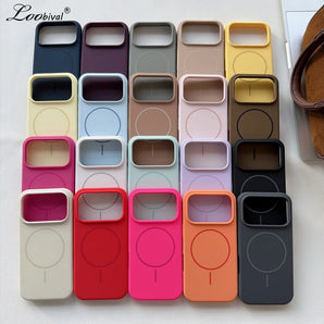 Matte for Magsafe Soft Liquid Silicone Case for iPhone 17 18 Pro Max 16 15 14 13 Magnetic Candy Color Shockproof Slim Cover