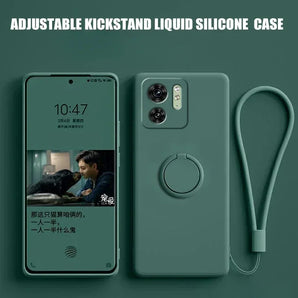 TPU Liquid Silicone Ring Holder Case for Motorola EDGE 50 Fusion Pro 50/40/30 NEO G85 G35 G84 G54 G34 G24 G14 G04/S E14/13 Cover