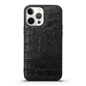Luxury Crocodile Genuine Leather Case For iPhone 15 16 14 13 12 Pro Max Shockproof Cover