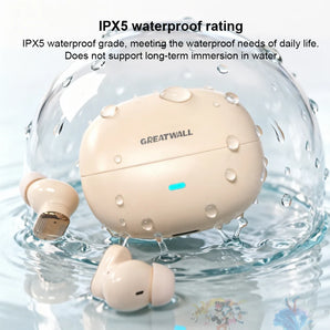 GREATWALL AI Translation Wireless Bluetooth Earphones Waterproof HIFI Sound HD Call Earbuds With Mic Headphones Office Travel