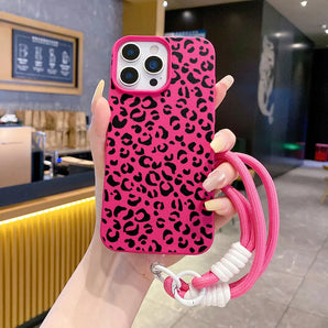 Leopard Y2K Lychee Pattern TPU Phone Case For iPhone 17 16 14 15 11 12 13 Pro Max 16 15 14 Plus X XR XS 17 Air Matte Soft Cover