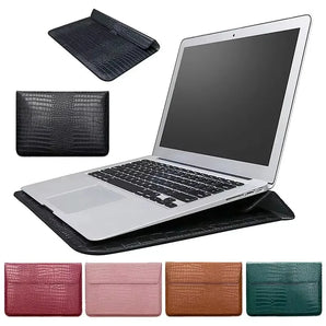 Crocodile Leather Flip Laptop Sleeve For Macbook Neo 13 2026 14 15 16 11 12 Inch HP Lenovo Notebook Pouch Unisex Envelope Sleeve