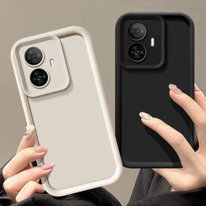 Luxury Matte Silicone Case For Xiaomi Poco X7 X5 X6 Pro Cover Poco M6 Pro M5s C61 C55 C65 C75 F3 Camera Shockproof Cover Fundas