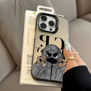 C-p-s Senior Cool Phone Case Silver IMD Phone Case for iPhone 17 16 15 14 13 12 11Air Pro Max Luxury C-ComPany Shockproof Cover