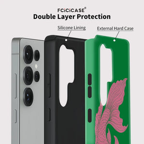 Fcicicase For Samsung Galaxy S23 Plus S20 FE S24 Ultra S25 A16 A26 A56 A36 Fish Print Phone Case Shockproof Anti Fall Cover