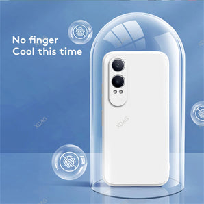 Soft Phone Case for Oneplus Nord CE 4 CE4 Lite 4Lite 5G 6.67" CPH2621 Square Liquid Silicone Classic Shockproof Back Cover Funda