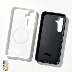 Cute Dog Cat Magnetic Case For Samsung S26 S25 S24 S23 S22 S21 Plus Ultra S20 FE A15 16 26 36 56 17 2 in 1 Film Phone Cover