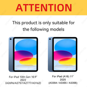Case for iPad 11th (A16) 11 Inch 2025/10th Gen 10.9 Inch 2022, Support Auto Wake/Sleep, Trifold Stand Cover, with Soft TPU Back