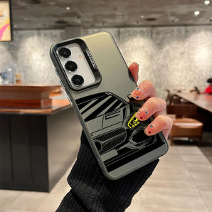 Sport Car Phone Case For Samsung S25 S24 S23 S22 S21 S20 FE Ultra Plus Laser Hard PC+TPU Cases Back Cover-S790