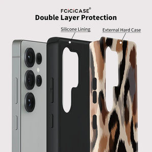 Fcicicase Phone Case For Samsung Galaxy S25+ S20 FE S24 Plus S23 Ultra A36 A56 A16 A26 Fashion Leopard Pattern Shockproof Cover