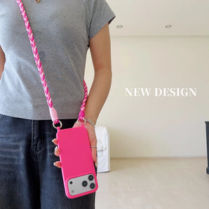 Lanyard Phone Case For iPhone 17 Pro Max 16 15 Plus 14 13 12 Air Crossbody Neck Cord Strap Anti-loss Shockproof Protection Cover