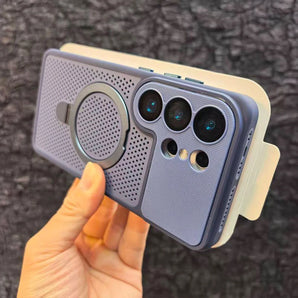 Original Metal Bracket Heat Dissipation Magnetic Case For Samsung Galaxy S26 S25 S24 Ultra For Magsafe Shockproof Cooling Cover