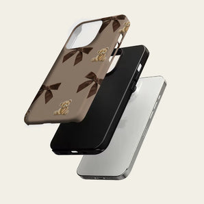 Teddy & Bows Phone Case for IPhone 17 16 15 14 13 Pro Max Plus for Magnetic Single Double-layer Tough Case