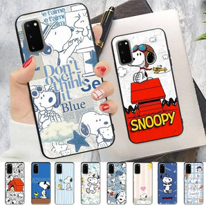 Comic S-Snoopy Dog Anime Phone Case For Samsung S 24 Fe 25 Ultra Plus 20 Lite 21 30 22 23 24 22 Ultra 5G Fundas