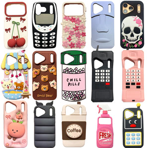 Newest Hotselling For iPhone 17 17 Pro 17ProMax Cases 3D Cute Cartoon Soft Silicone Shockproof Protective Cover Phone Back Shell